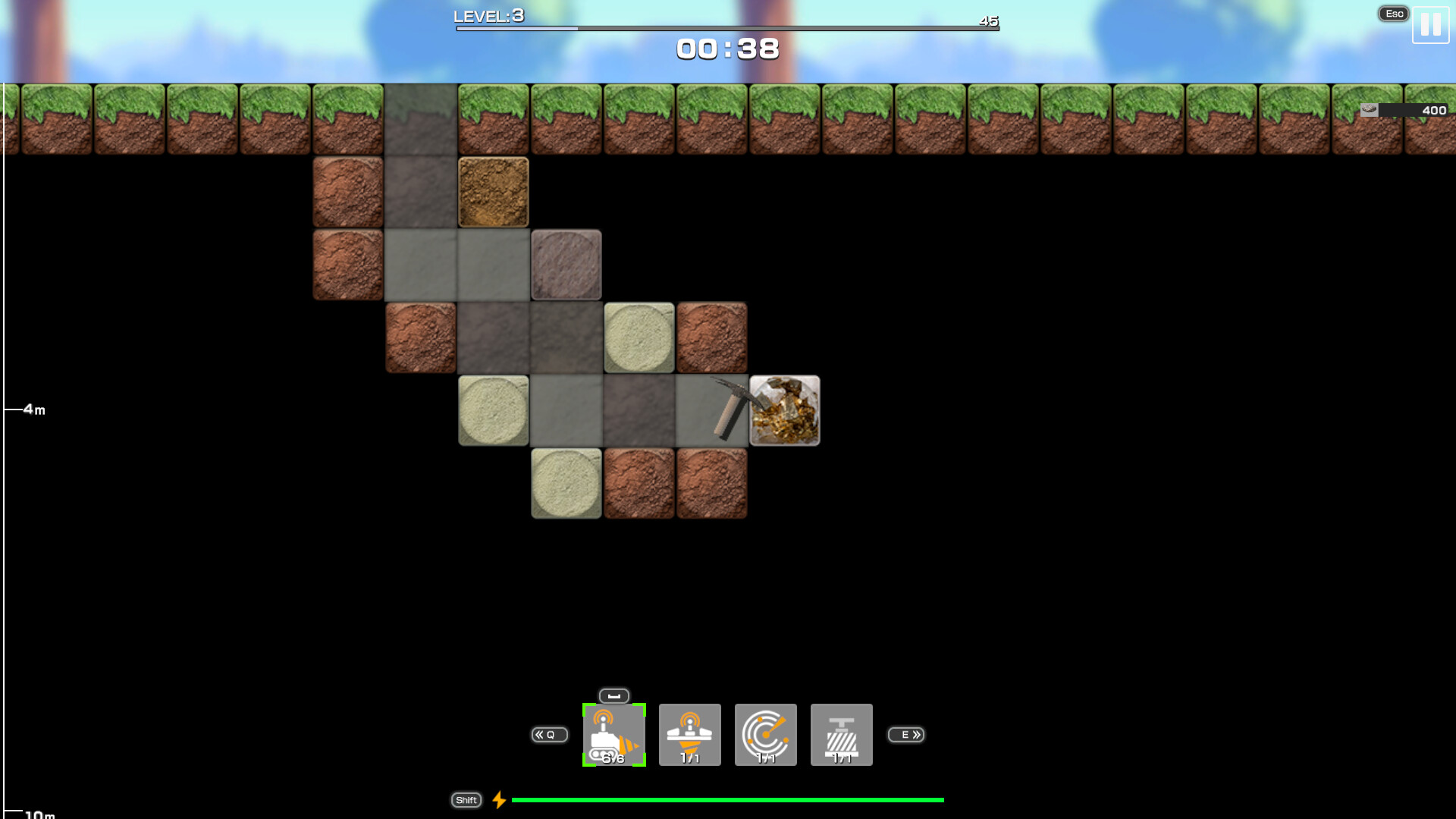 採掘アクション - MINERALS: Deep Core Mining (ミネラルズ)